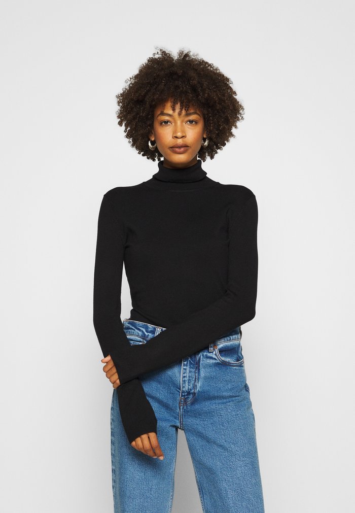 Pulls Anna Field BASIC TURTLE NECK Noir Femme | XWZ-8416428